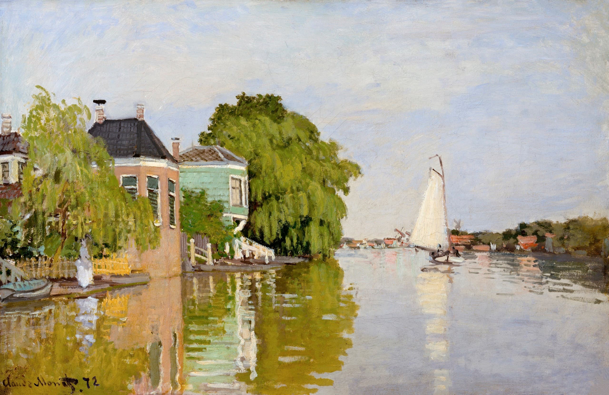 Tuinhuizen aan de Achterzaan, zoals Monet ze zag in 1871