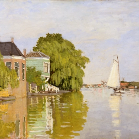 Tuinhuizen aan de Achterzaan - Claude Monet