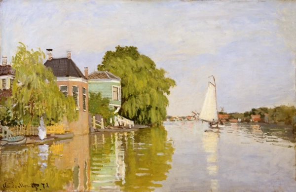 Tuinhuizen aan de Achterzaan - Claude Monet